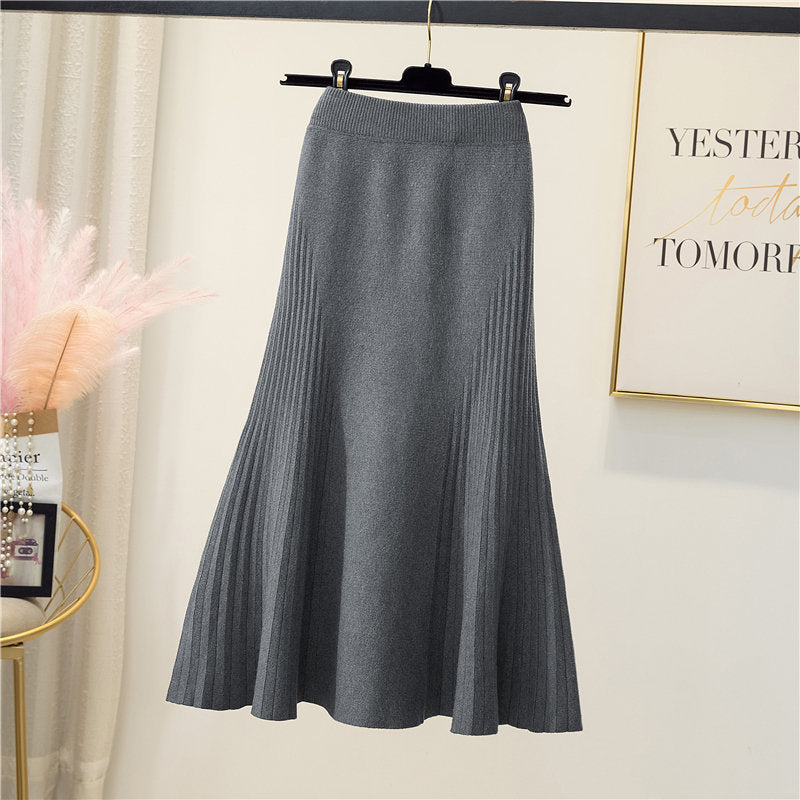 Knitted Midi Pencil Skirt – One Size, 4 Colours – view 7 of 9
