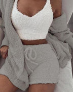 Velvet 3-Piece Lounge Set – Cami, Shorts & Cardigan – view 9 of 11