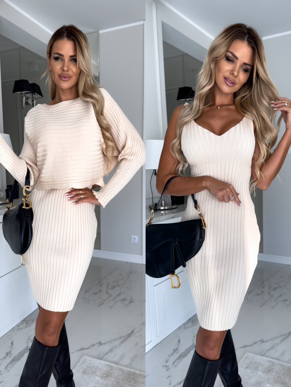 Striped Top & Pinafore Skirt Co-ord Set – view 8 of 10