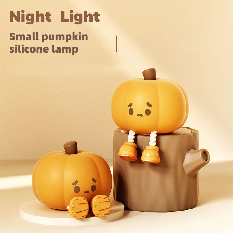 Silicone Pumpkin Night Light – Rechargeable, Tap Dimmable – view 3 of 12